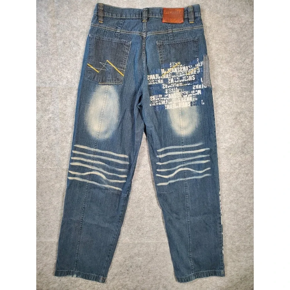 Vintage FUBU Jeans Mens Size 32x34 Blue Denim Skater Y2K Baggy Streetwear